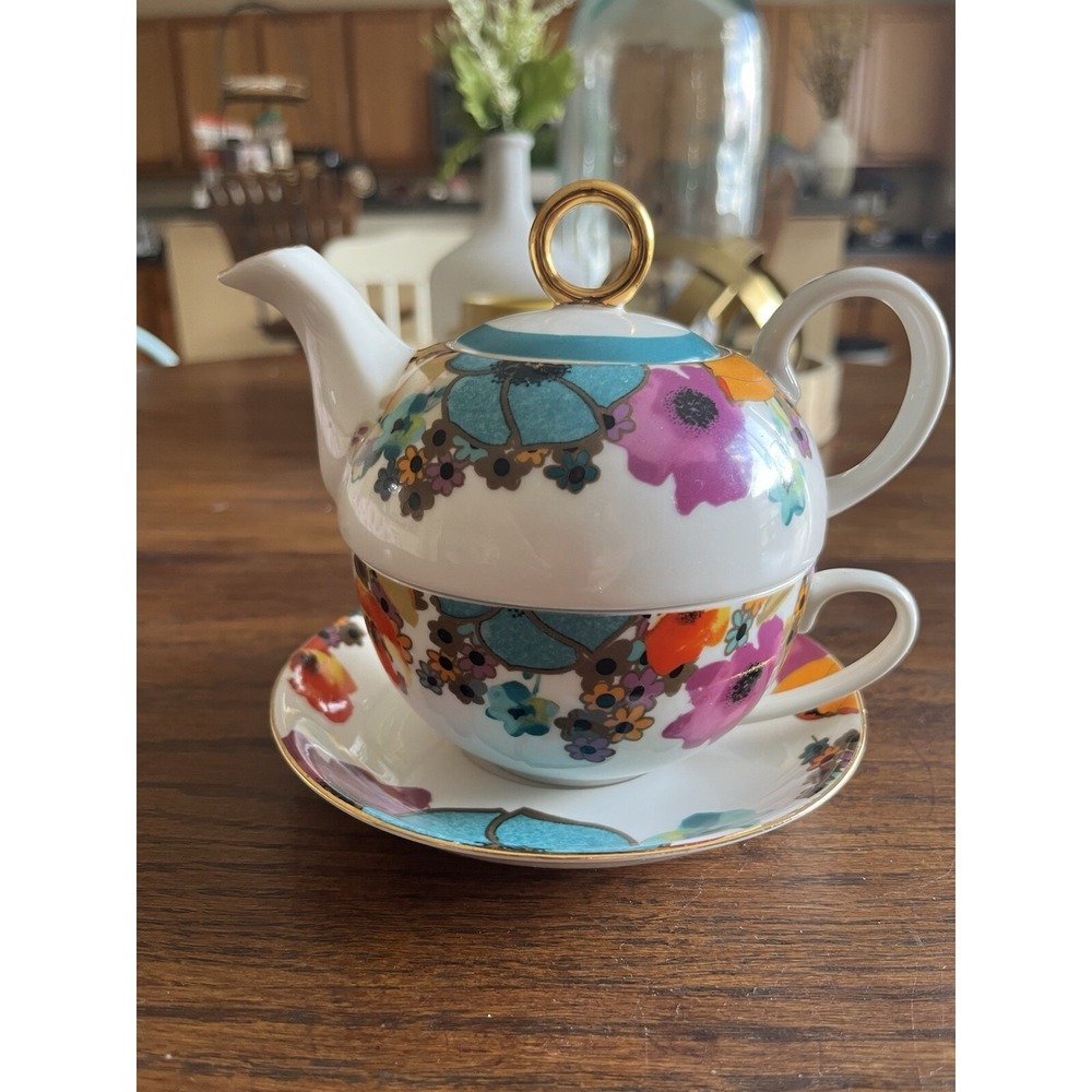 Grace Teaware Meadow Joy Fine Porcelain Tea For One Set